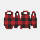 Rode Buffalo Plaid Moderne Rustieke Landelijke Fee Bedankdoosjes (Uitgevouwen)