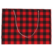 RODE BUFFALO PLAID PRINT | Grote Gift Bag Groot Cadeauzakje (Achterkant)