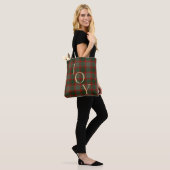 Rode Buffalo Plaid Rustieke Vreugde Tote Bag (Op model)