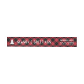 Rode Buffalo Plaid Seizoensgroeten Kerstmis (Individueel)