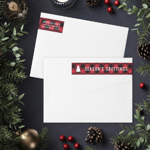 Rode Buffalo Plaid Seizoensgroeten Kerstmis
