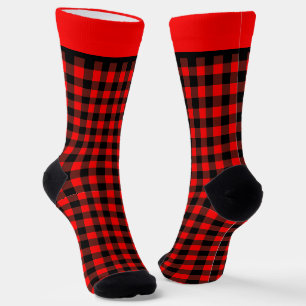 Rode Buffalo Plaid Sokken