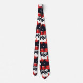 Rode Buffalo Plaids IJsbeer Stropdas (Achterkant)