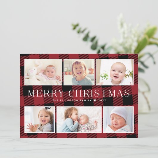 Rode Buffalo Plays met kerstkaart (Staand voorkant)