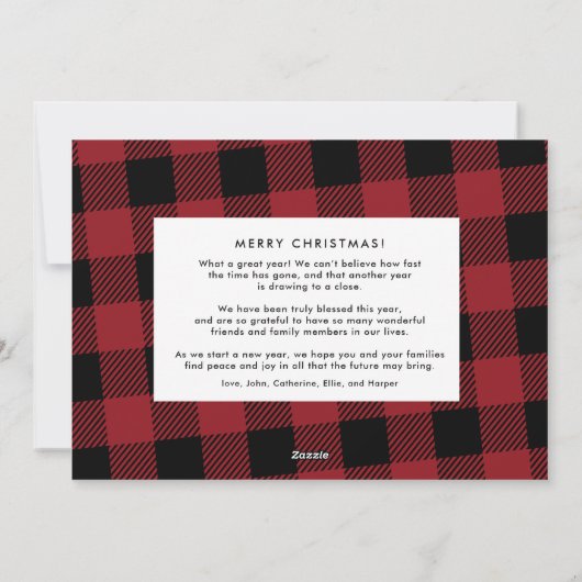 Rode Buffalo Plays met kerstkaart (Achterkant)