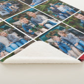 Rode Buffalo ruit foto collage Sherpa Deken (3/4)