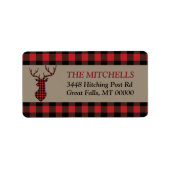 Rode Buffalo-speldengrens Etiket (Voorkant)