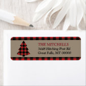 Rode Buffalo's kerstboomrand Etiket (Insitu)