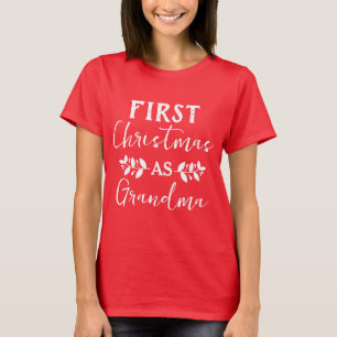 Rode Buffel Eerste Kerstmis als Mam Kerstmis T-shirt