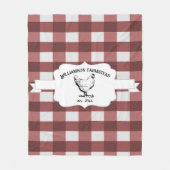 Rode Buffel Plaid Boerderij Kip Fleece Deken (Voorkant)