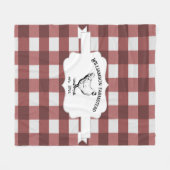 Rode Buffel Plaid Boerderij Kip Fleece Deken (Voorkant (Horizontaal))