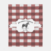 Rode Buffel Plaid Boerderij Paard Fleece Deken (Voorkant)