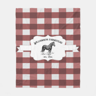 Rode Buffel Plaid Boerderij Paard Fleece Deken