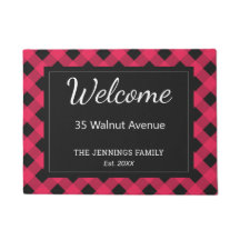 Rode Buffel Plaid Check Patroon Gepersonaliseerd