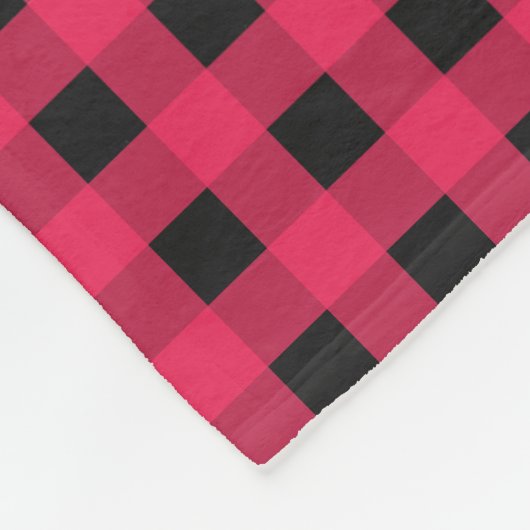 Rode Buffel Plaid Check Winter Rustieke Patroon Fleece Deken (Hoek)