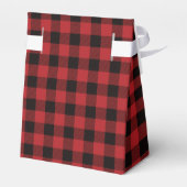Rode Buffel Plaid Kerstmis Favor Box Bedankdoosjes (Achterkant)