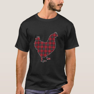 Rode Buffel Plaid Kip Bijpassende Familie Kerstmis T-shirt