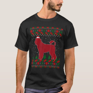 Rode Buffel Plaid Portugees Water Lelijk Xmas Fami T-shirt