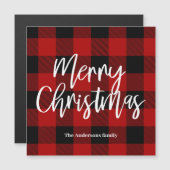 Rode Buffel Plaid & Vrolijk Kerstfeest |Persoonlij (Voorkant / Achterkant)