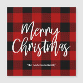 Rode Buffel Plaid & Vrolijk Kerstfeest |Persoonlij (Voorkant)