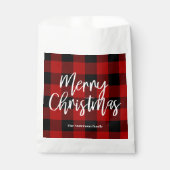 Rode Buffel Plaid & Vrolijk Kerstfeest |Persoonlij Bedankzakje (Voorkant)