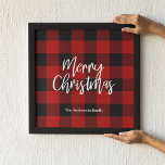 Rode Buffel Plaid & Vrolijk Kerstfeest |Persoonlij Canvas Afdruk<br><div class="desc">Maak je klaar om je vakantieseizoen te vullen met een vleugje rustieke charme en gepersonaliseerde warmte met ons Red Buffalo Plaid & Merry Christmas collectie! Of u nu uw huis versiert of op zoek bent naar het perfecte cadeau, deze feestelijke items zijn ontworpen om vreugde en comfort te brengen aan...</div>