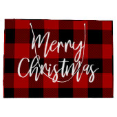 Rode Buffel Plaid & Vrolijk Kerstfeest |Persoonlij Groot Cadeauzakje (Achterkant)