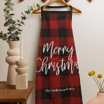 Rode Buffel Plaid & Vrolijk Kerstfeest |Persoonlij Schort<br><div class="desc">Maak je klaar om je vakantieseizoen te vullen met een vleugje rustieke charme en gepersonaliseerde warmte met ons Red Buffalo Plaid & Merry Christmas collectie! Of u nu uw huis versiert of op zoek bent naar het perfecte cadeau, deze feestelijke items zijn ontworpen om vreugde en comfort te brengen aan...</div>