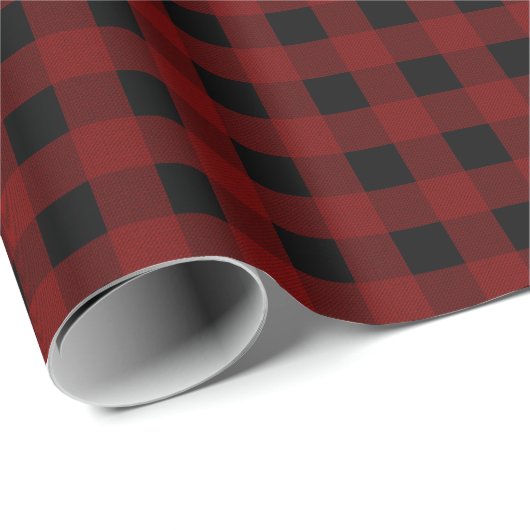 Rode buffelcontrole cadeaupapier (Rol Hoek)