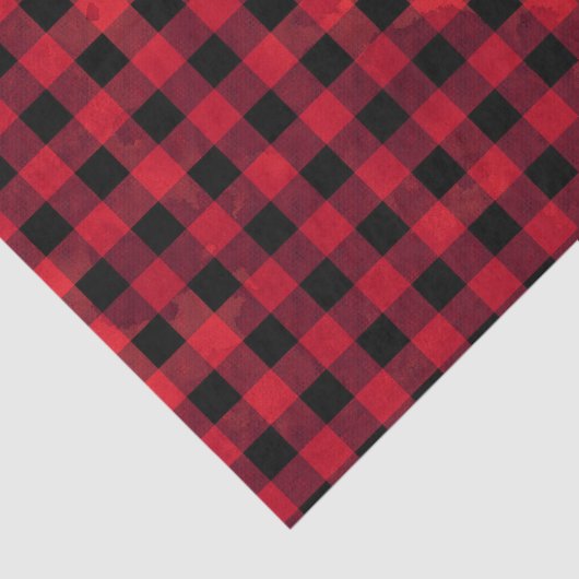 Rode Buffelcontrole met wasstructuur Tissuepapier (Detail)