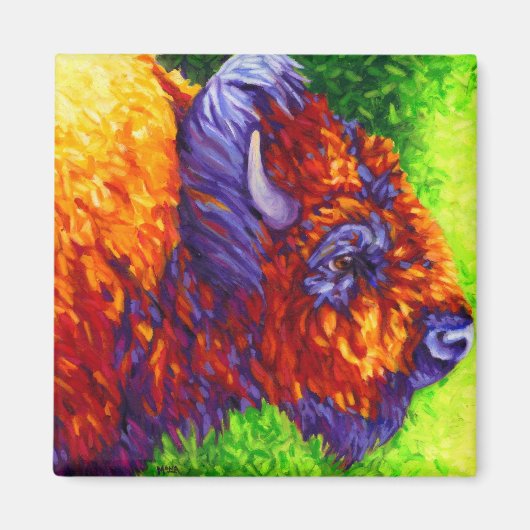 Rode buffelmagneet magneet (Voorkant)