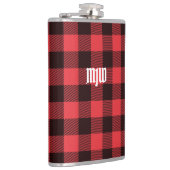 Rode buffelmonogram heupfles (Rechts)