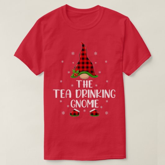 Rode buffels die overeenkomen met de theeboom Drin T-shirt (Design voorkant)