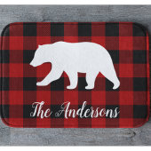 Rode buffels en Beer | Persoonlijke naam Cadeaut Badmat