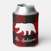 Rode buffels en Beer | Persoonlijke naam Cadeaut Blikjeskoeler (Blikje Voorkant)