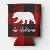 Rode buffels en Beer | Persoonlijke naam Cadeaut Blikjeskoeler (Voorkant)