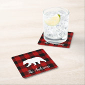 Rode buffels en Beer | Persoonlijke naam Cadeaut Kartonnen Onderzetters (Insitu)