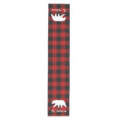 Rode buffels en Beer | Persoonlijke naam Cadeaut Medium Tafelloper (Voorkant)