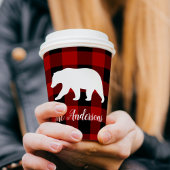 Rode buffels en Beer | Persoonlijke naam Cadeaut Papieren Bekers