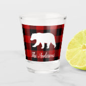 Rode buffels en Beer | Persoonlijke naam Cadeaut Shot Glas (Voorkant)