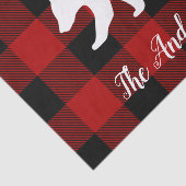 Rode buffels en Beer | Persoonlijke naam Cadeaut Tissuepapier (Detail)