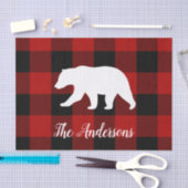 Rode buffels en Beer | Persoonlijke naam Cadeaut Tissuepapier (Craft)