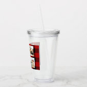 Rode buffels en collage foto's met Initiaal Acryl Drinkbeker (Links)