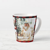 Rode buffels en collage foto's met Initiaal Latte Mok (Rechterhoek)