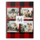 Rode buffels en collage foto's met Initiaal Notitieboek (Voorkant)