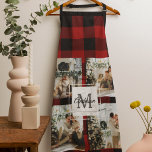 Rode buffels en collage foto's met Initiaal Schort<br><div class="desc">Omarm de tijdloze charme van Red Buffalo Plaid en creëer een gepersonaliseerd meesterwerk met onze Collage Photo With Initiaal custom product, exclusief verkrijgbaar op Zazzle! Of u nu op zoek bent naar een uniek cadeau of een prachtige toevoeging aan uw interieur, dit aanpasbare item is ideaal voor het toevoegen van...</div>