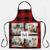 Rode buffels en collage foto's met Initiaal Schort (Voorkant)