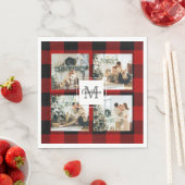 Rode buffels en collage foto's met Initiaal Servet (Insitu)