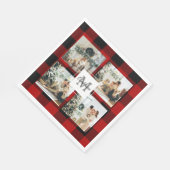 Rode buffels en collage foto's met Initiaal Servet (Hoek)