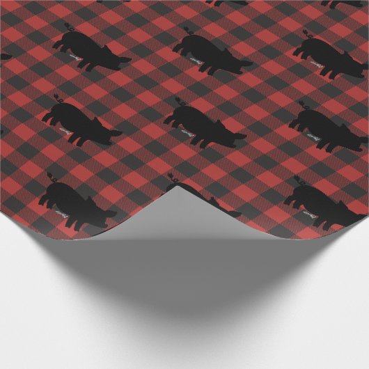 Rode buffels met varkens cadeaupapier (Hoek)